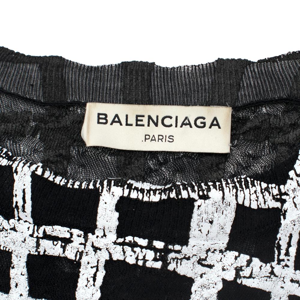Balenciaga Crackled Check Top  IT 40 For Sale 1
