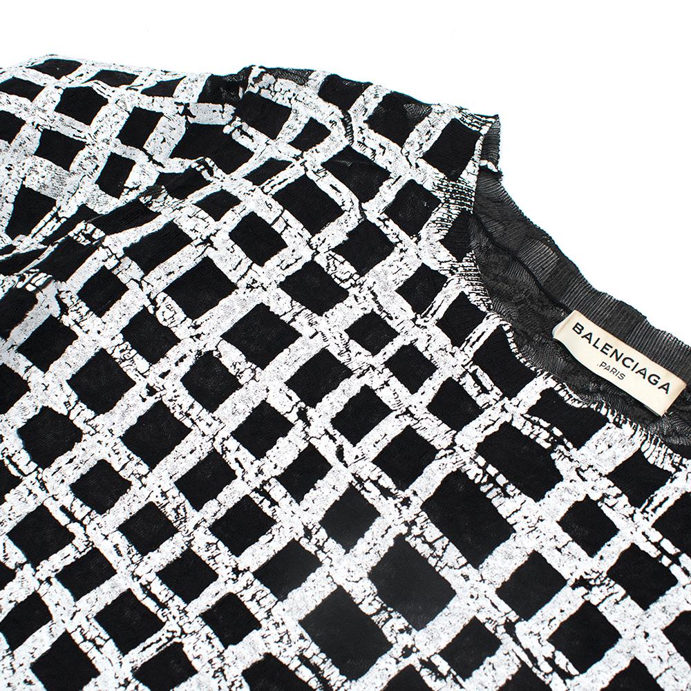 Balenciaga Crackled Check Top  IT 40 For Sale 2