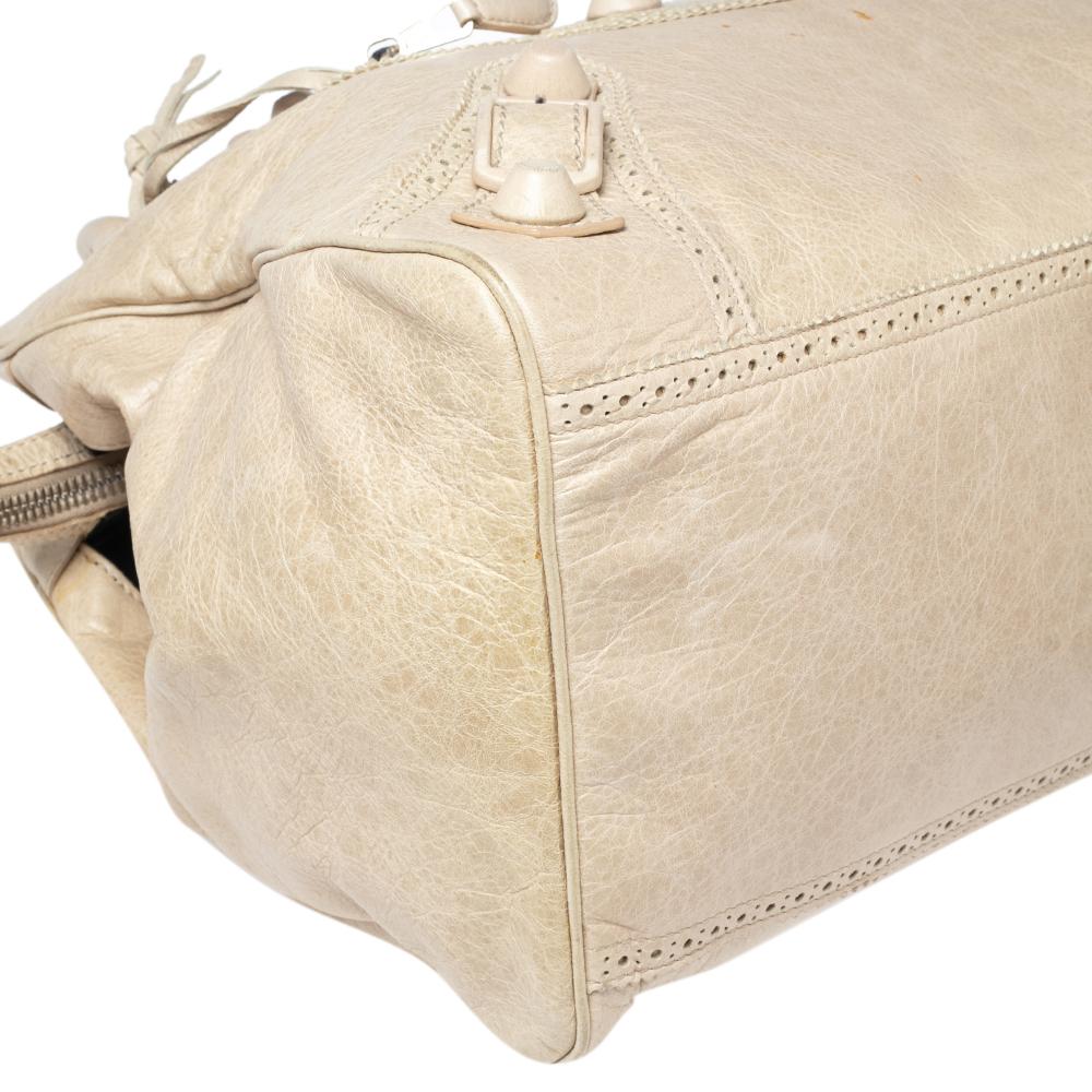 Balenciaga Cream Lambskin Leather Giant 21 Midday Bag 1
