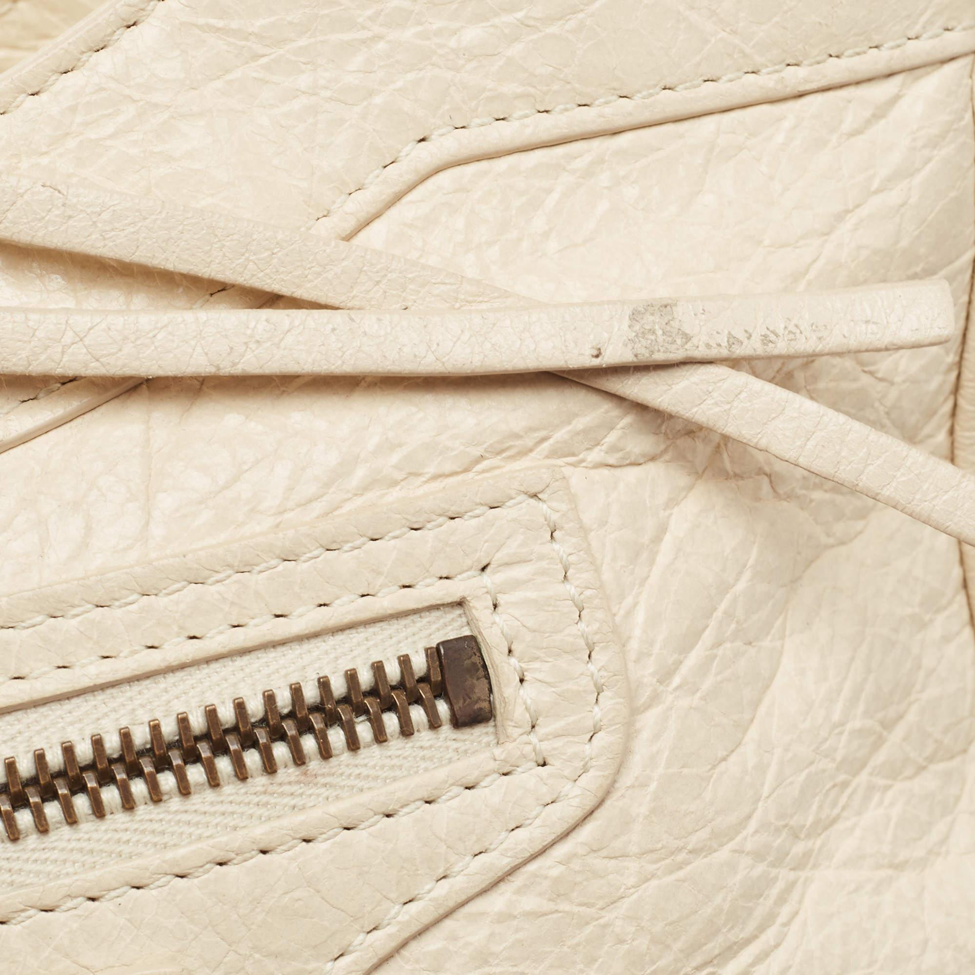 Balenciaga Cream Leather Classic Hip Crossbody Bag 6