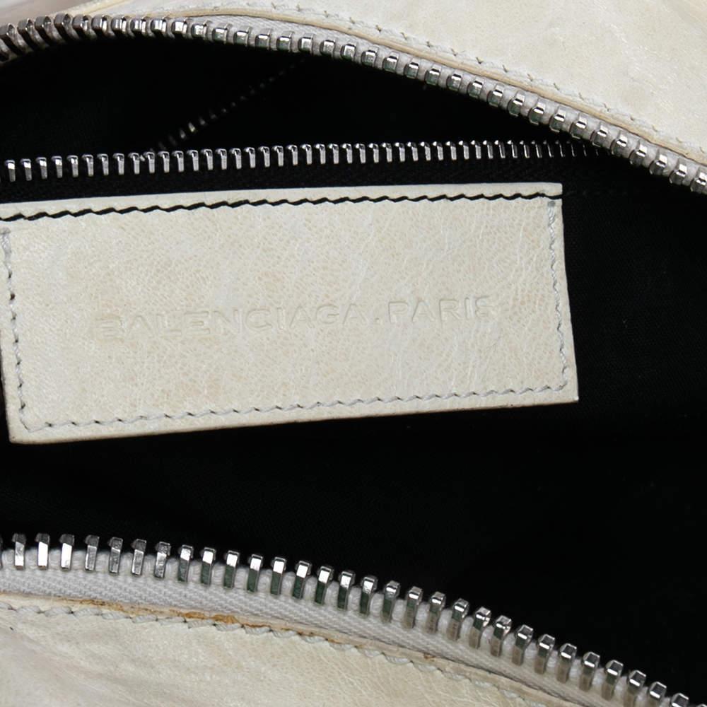 Balenciaga Cream Leather GSH Brief Tote For Sale 6