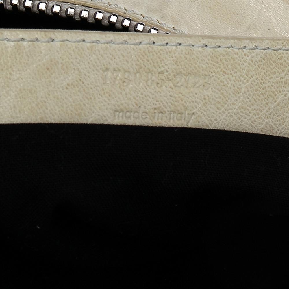 Balenciaga Cream Leather GSH Brief Tote In Fair Condition For Sale In Dubai, Al Qouz 2