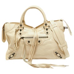 Balenciaga Cream Leather RH Classic City Bag