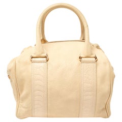 Balenciaga Cream Leather Satchel Bag