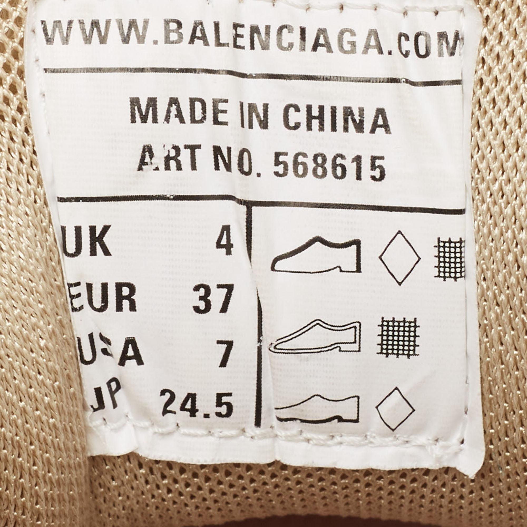 Balenciaga Cream Mesh and Rubber Track Sneakers Size 37 4