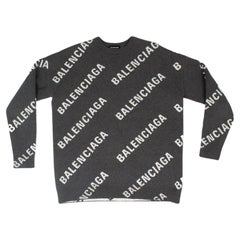 Balenciaga Herrenpullover mit Crew Neck Logo Größe M, S628