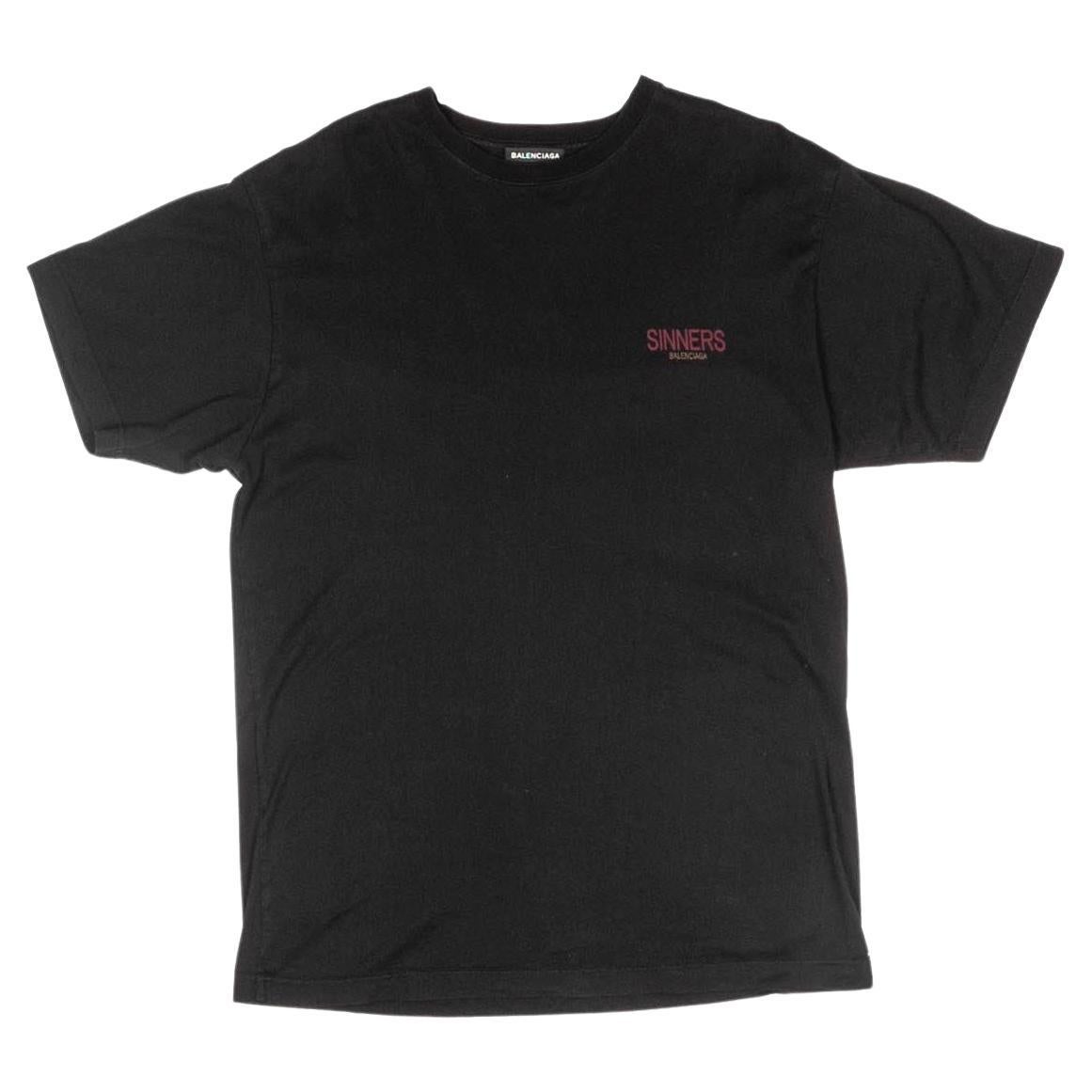 Balenciaga crew neck Sinners oversized Men T Shirt Size S M L For Sale at 1stDibs