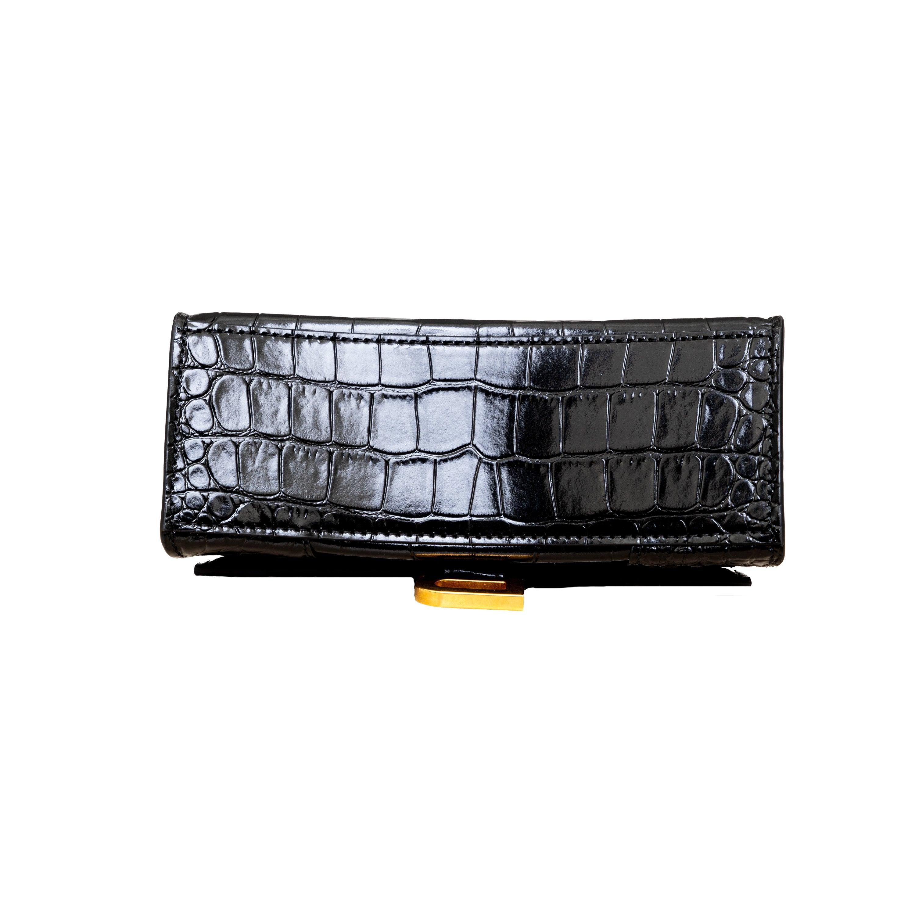 Balenciaga Crocodile Embossed Hourglass XS Bag - '20s For Sale 1