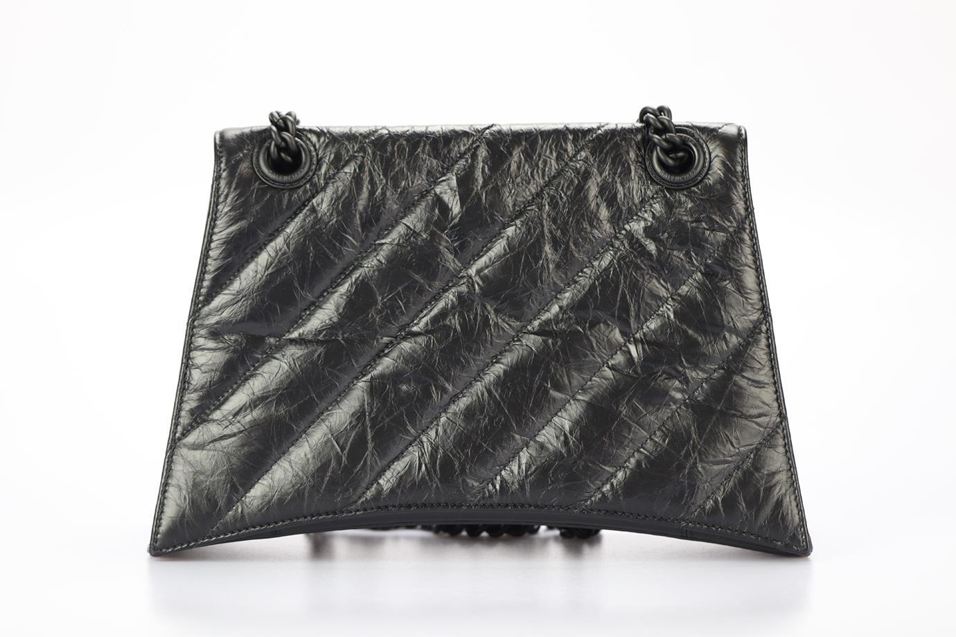 Balenciaga Crush Medium Quilted Leather Shoulder Bag In Excellent Condition For Sale In London, GB
