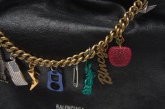 Balenciaga Crush Tote Handbag With New York Charms M New With Tags