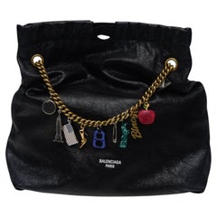 Balenciaga Crush Tote Handbag With New York Charms M New With Tags