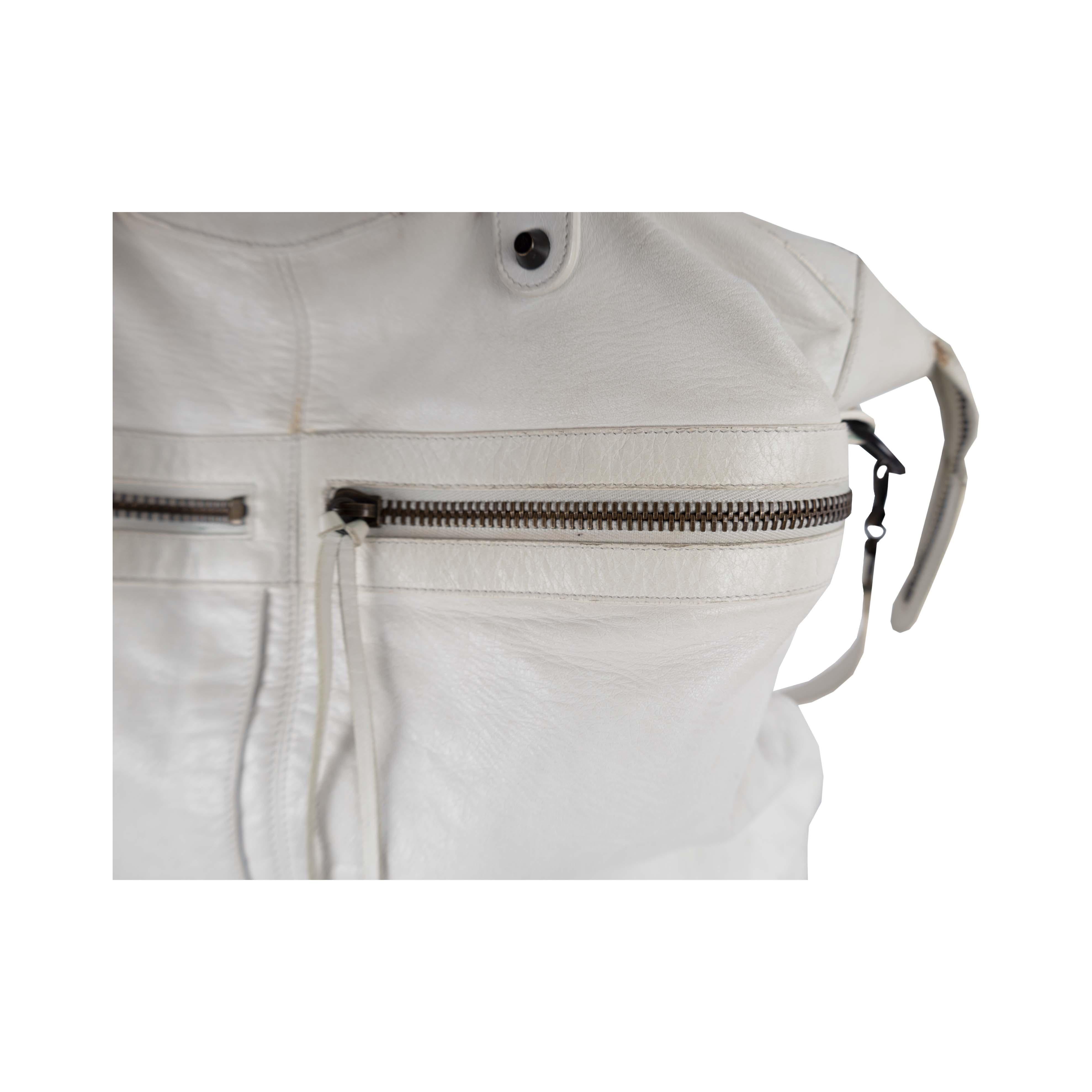Beige Balenciaga Cube Pocket Tote Bag - '00s For Sale