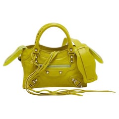 Balenciaga Curry Mini Classic City Bag aus Leder