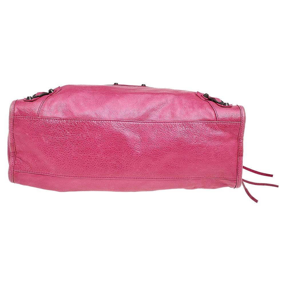 Pink Balenciaga Cyclamen Leather RH City Bag