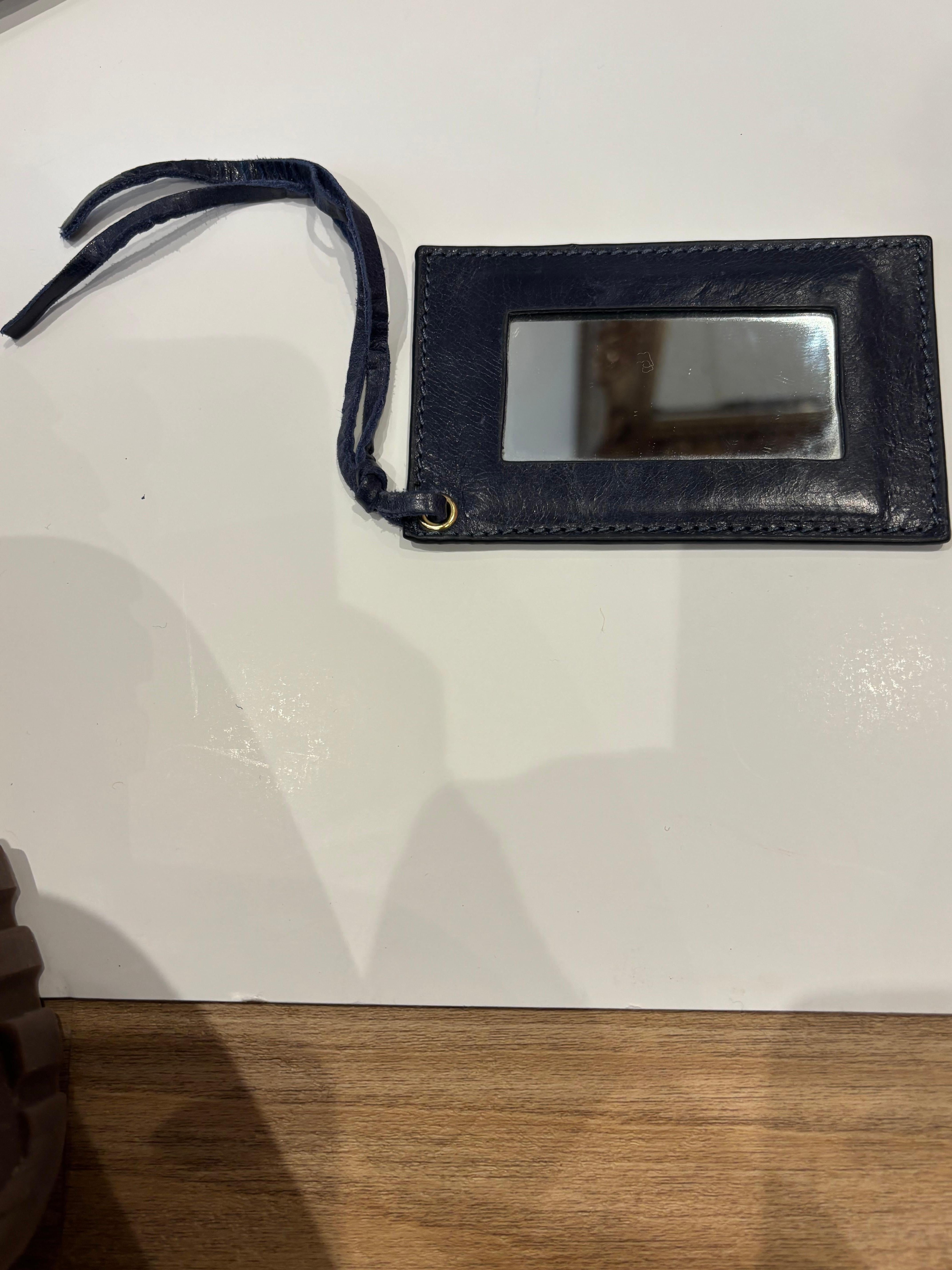 Balenciaga Dark Blue Aged Lambskin Classic Small City Bag w/Mirror For Sale 5