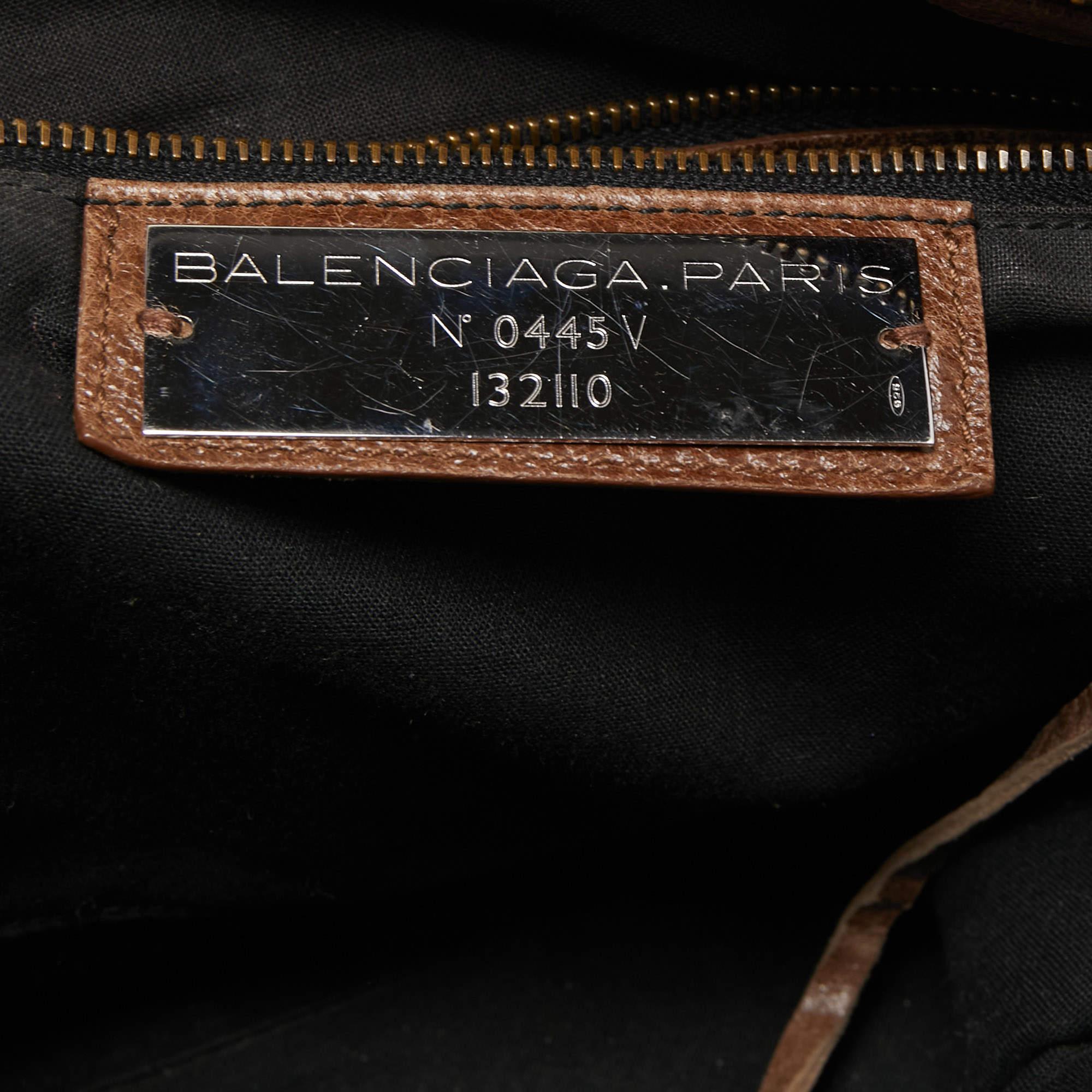Balenciaga Dark Brown Leather RH Work Tote 9