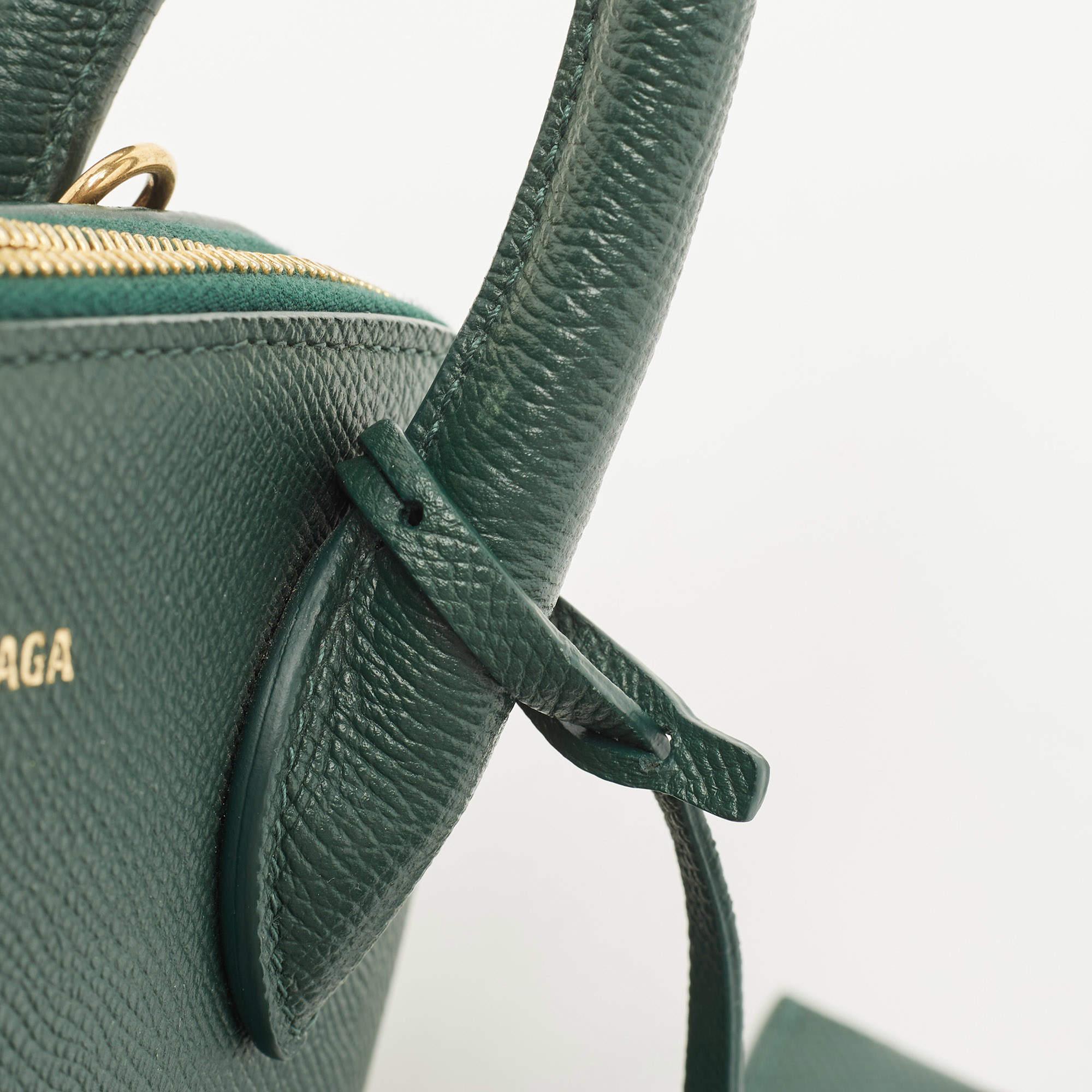 Balenciaga Dark Green Leather Small Ville Satchel 3