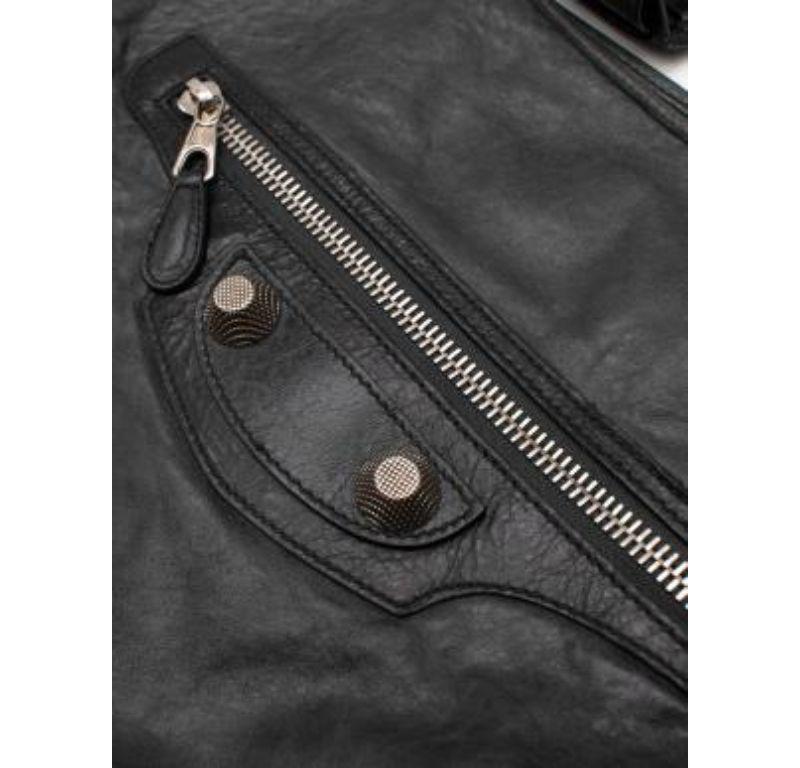 Balenciaga Dark Grey Distressed Giant City Day Bag For Sale 4