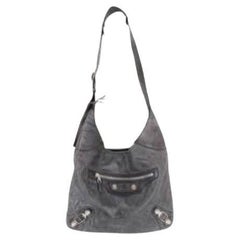 Balenciaga Dark Grey Distressed Giant City Day Bag