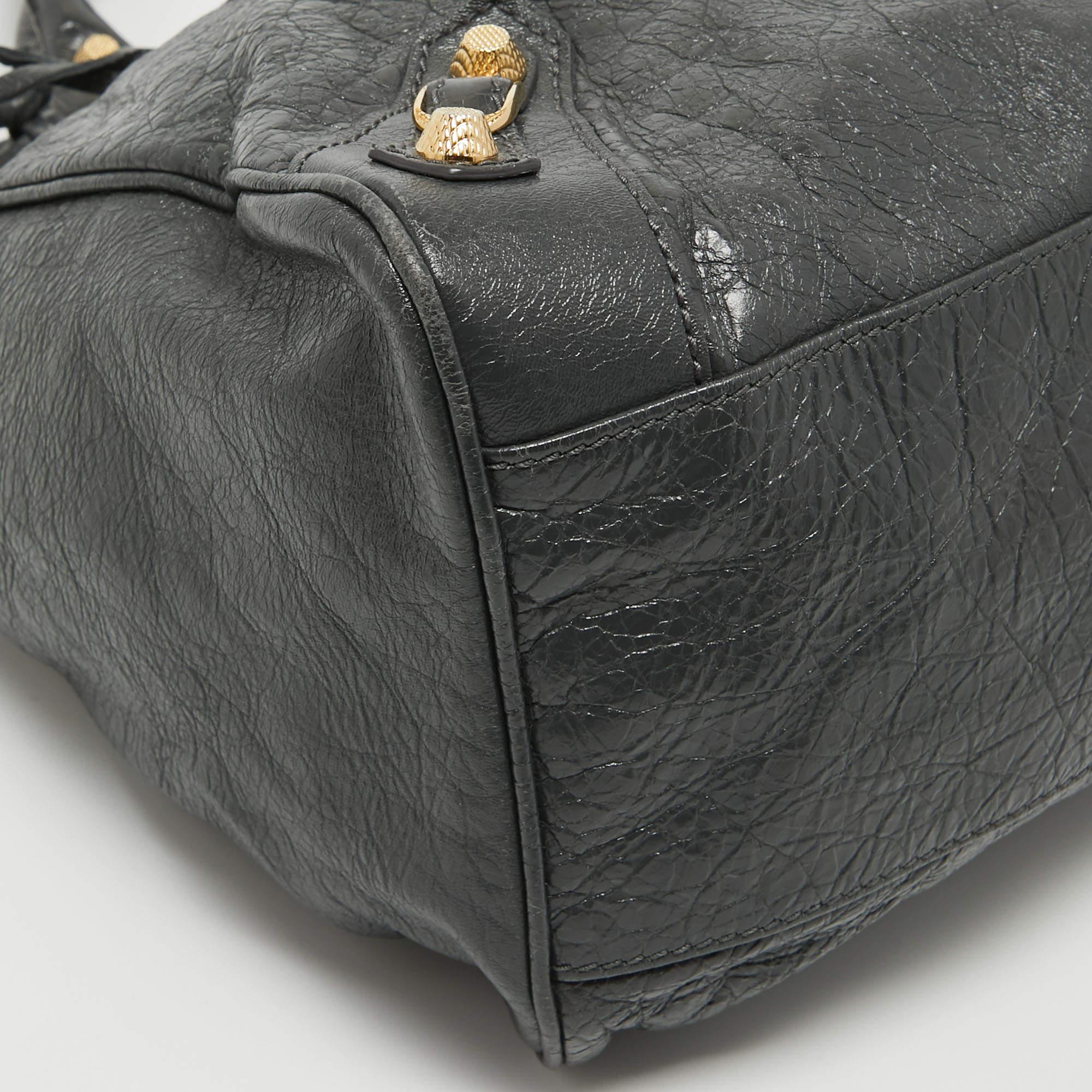 Balenciaga Dark Grey Leather GH Velo Bag 5