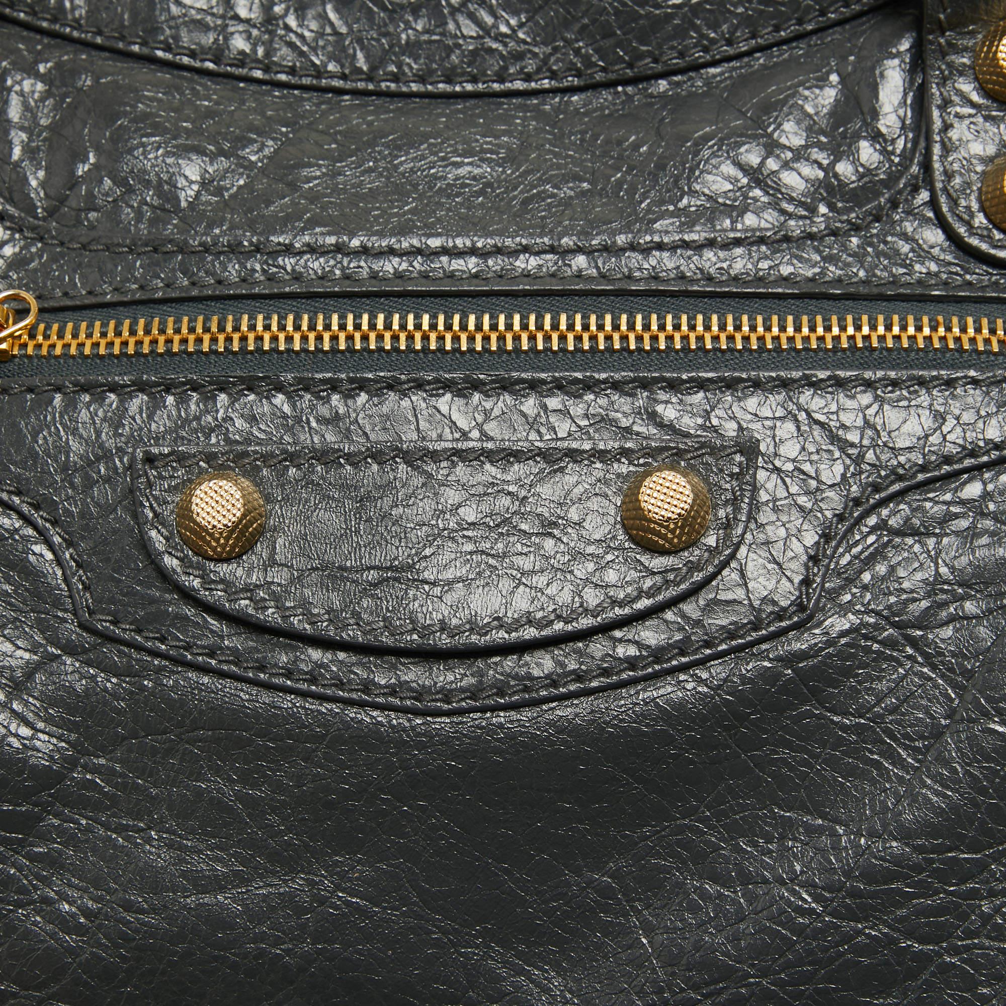 Balenciaga Dark Grey Leather GH Velo Bag 6