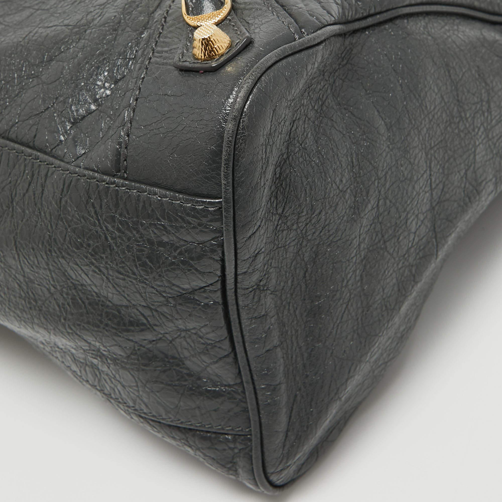 Balenciaga Dark Grey Leather GH Velo Bag 7