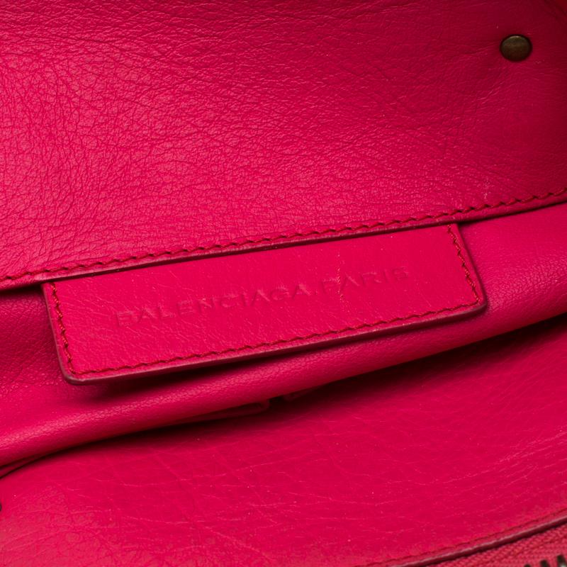 Balenciaga Dark Pink Leather Papier A4 Tote 2