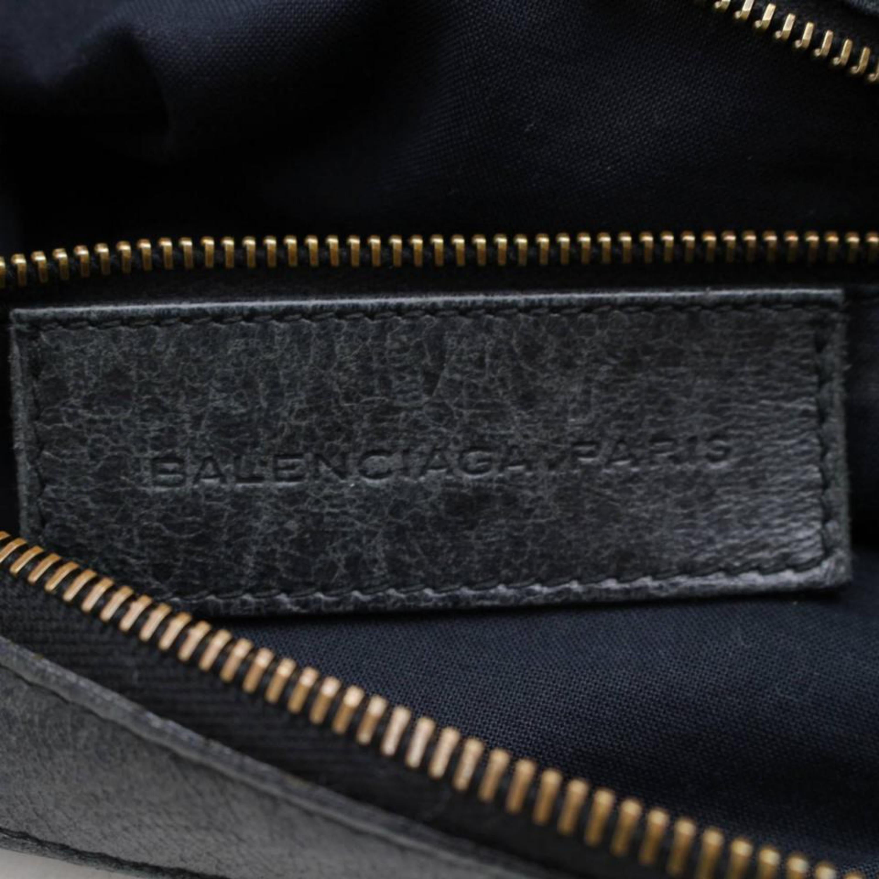 Women's Balenciaga Day Hobo 867638 Black Leather Shoulder Bag For Sale