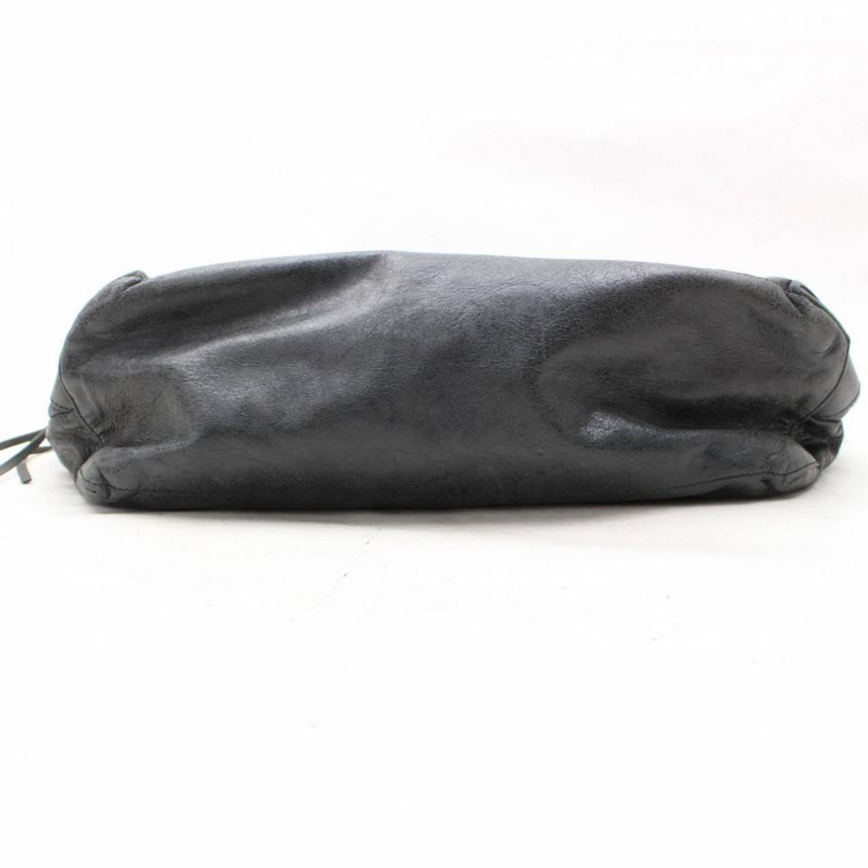 Balenciaga Day Hobo 867638 Black Leather Shoulder Bag For Sale 2