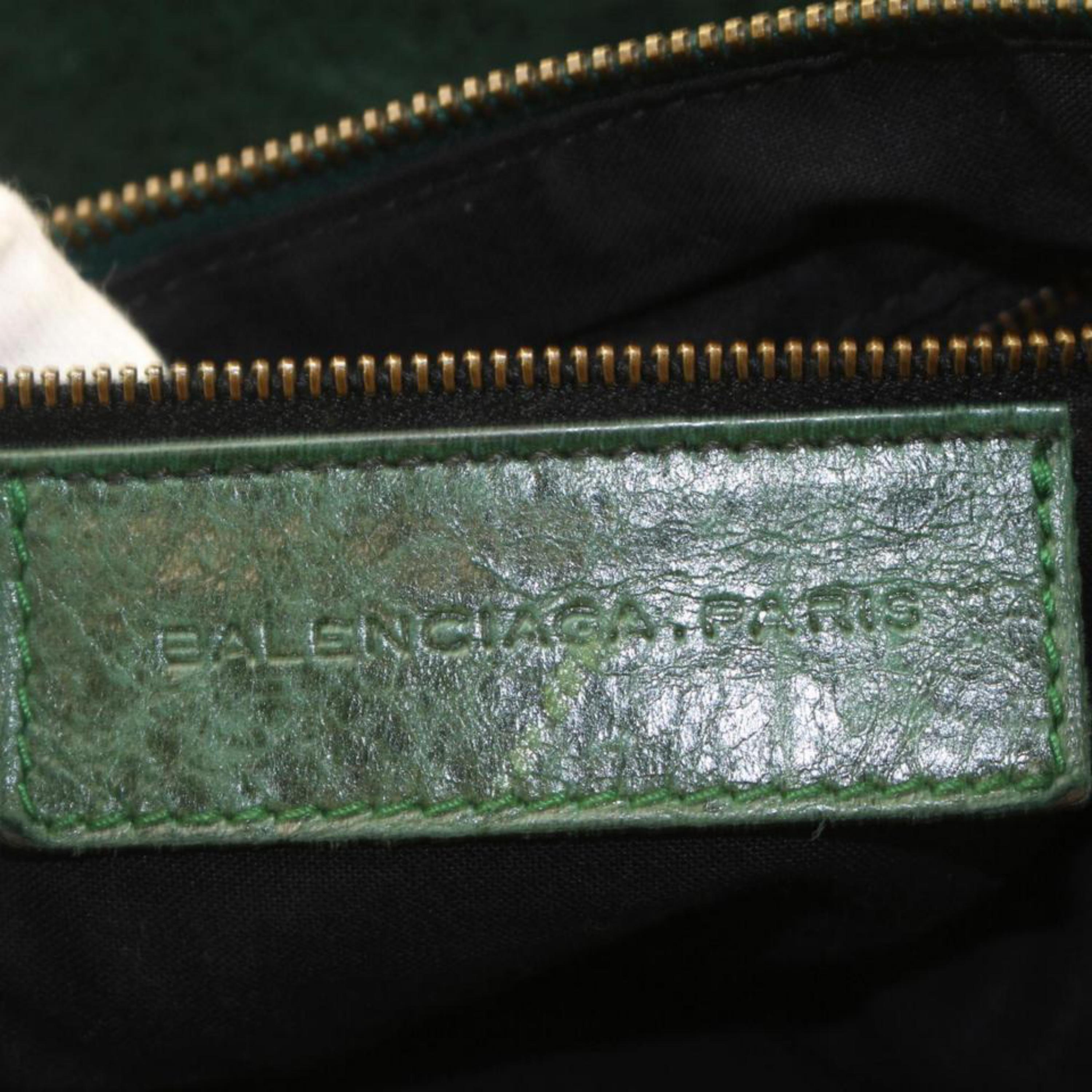 Balenciaga Day Hobo 868726 Green Leather Shoulder Bag For Sale 6