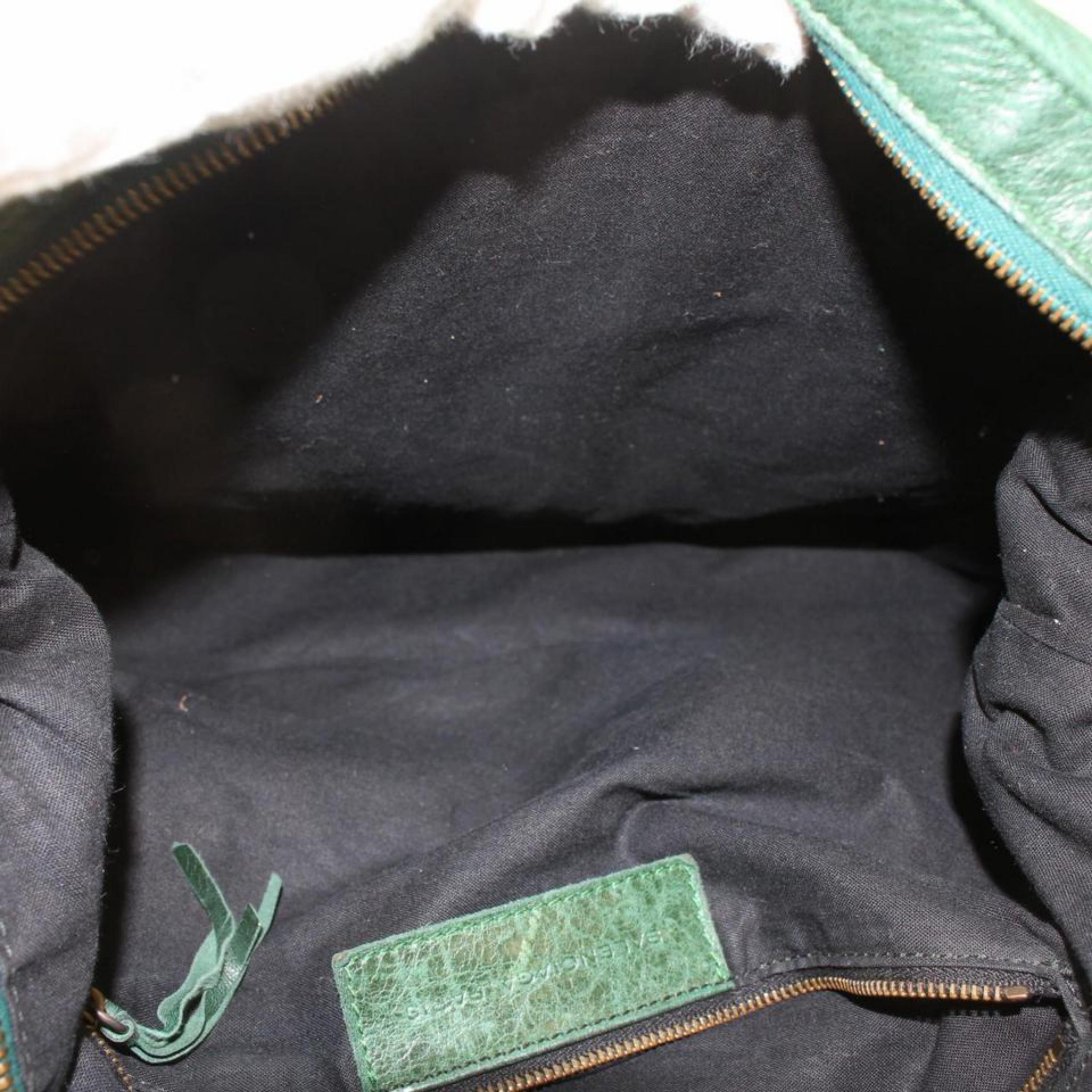 Balenciaga Day Hobo 868726 Green Leather Shoulder Bag For Sale 5