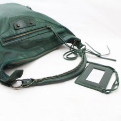 Balenciaga Day Hobo 868726 Green Leather Shoulder Bag