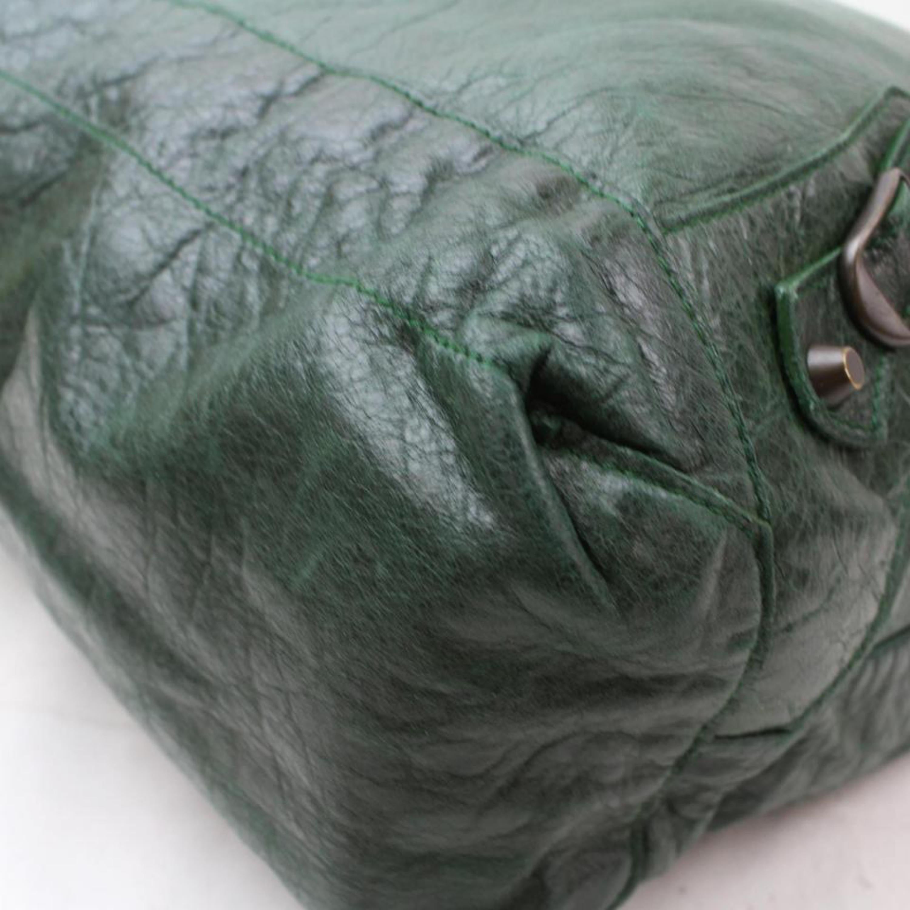 Balenciaga Day Hobo 868726 Green Leather Shoulder Bag For Sale 1