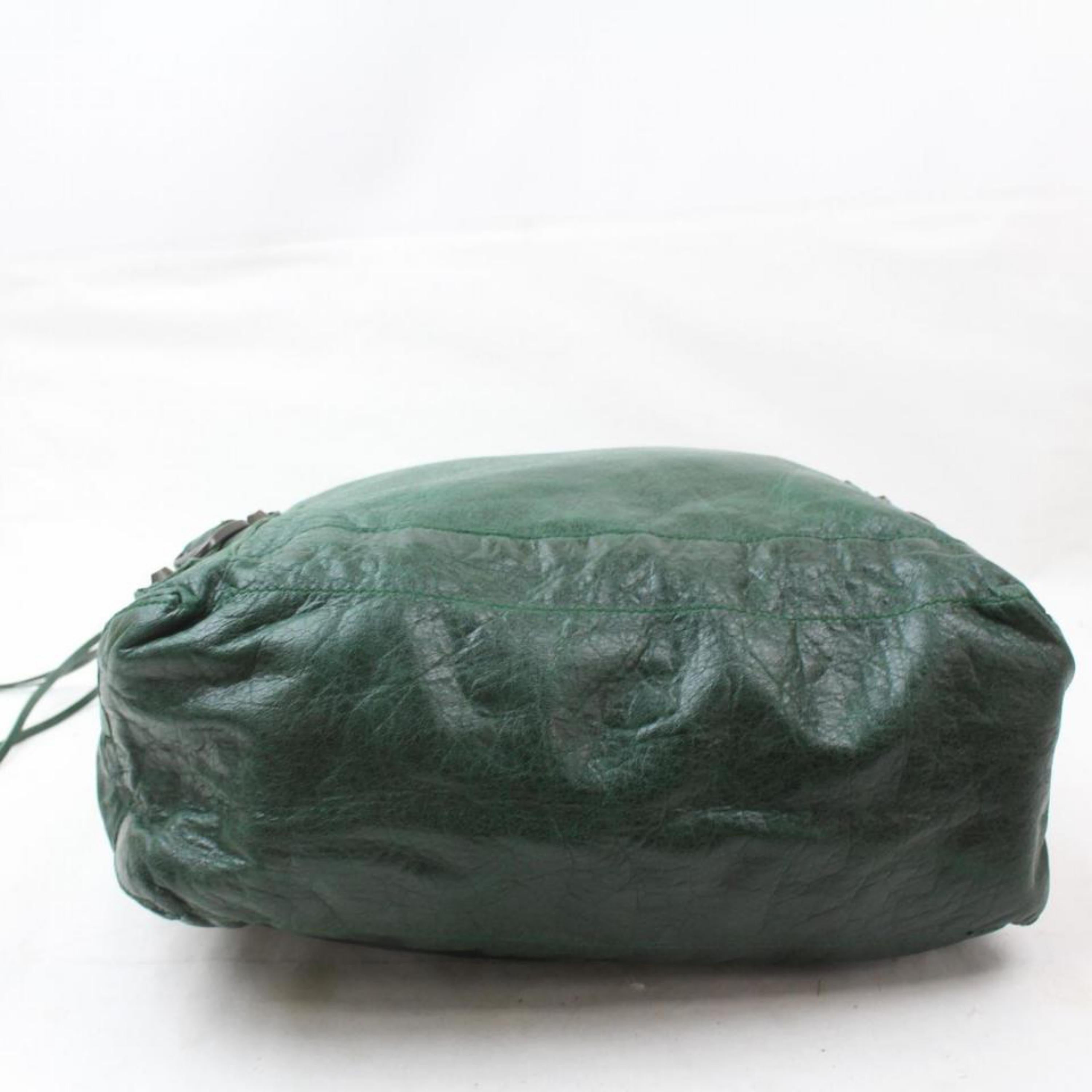 Balenciaga Day Hobo 868726 Green Leather Shoulder Bag For Sale 3
