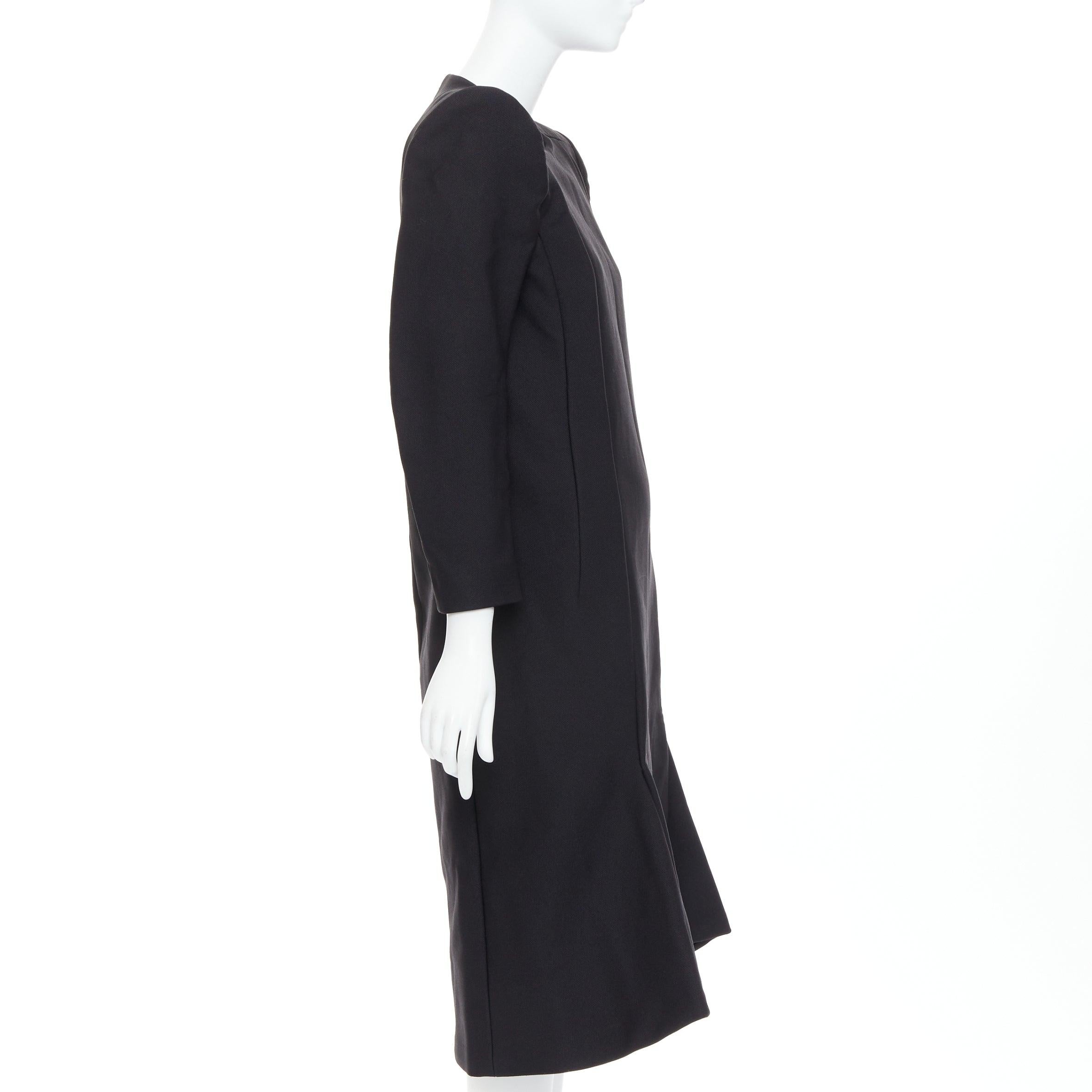 BALENCIAGA Demna 2016 black padded structural midi dress FR40 L In Excellent Condition For Sale In Hong Kong, NT
