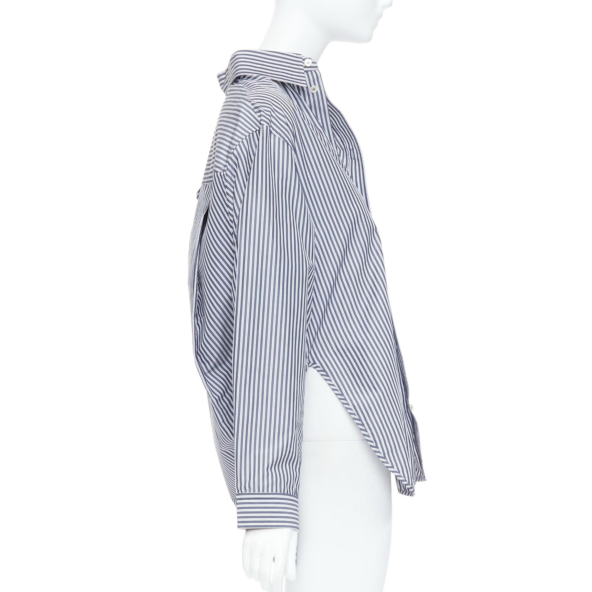 Balenciaga Demna 2016 camicia a righe 3D grigio crema FR34 XS In condizioni ottime in vendita a Hong Kong, NT