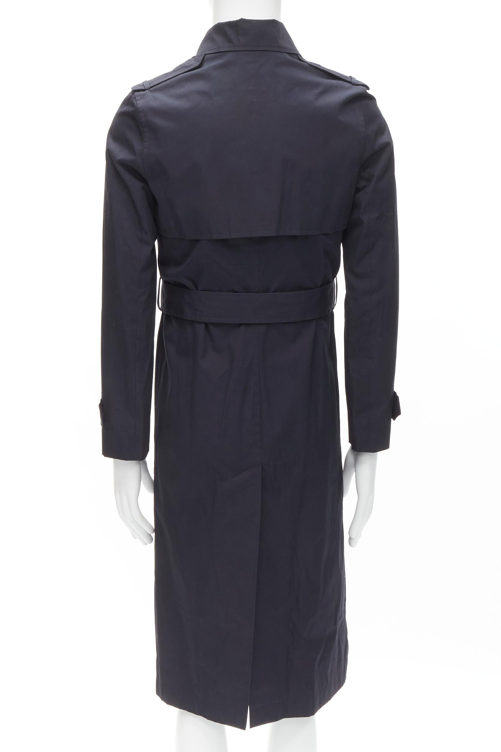 BALENCIAGA DEMNA - Trench-coat en coton bleu marine à boutons fermés et ceinture FR46 S, 2016 1