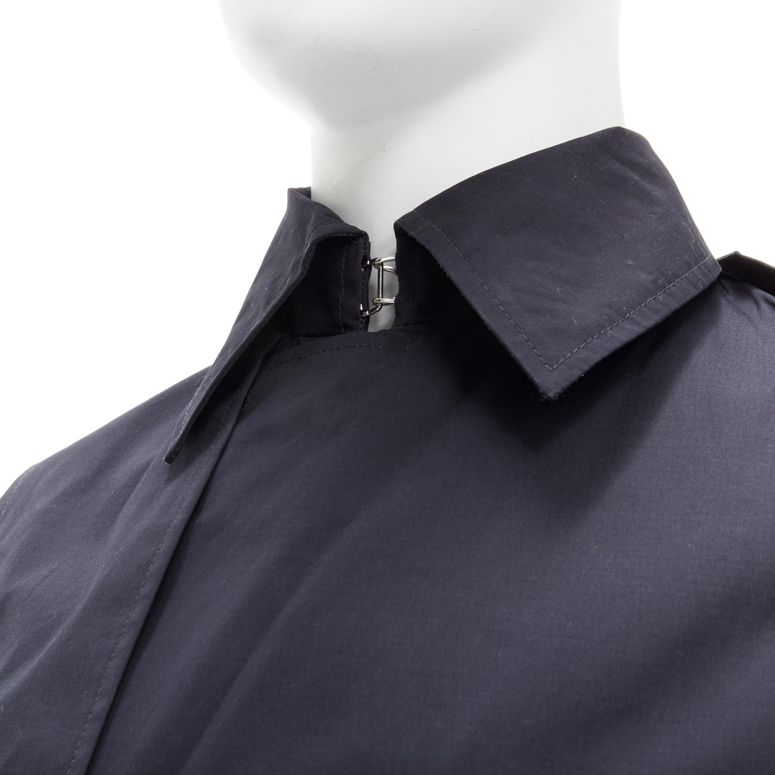 BALENCIAGA DEMNA - Trench-coat en coton bleu marine à boutons fermés et ceinture FR46 S, 2016 3