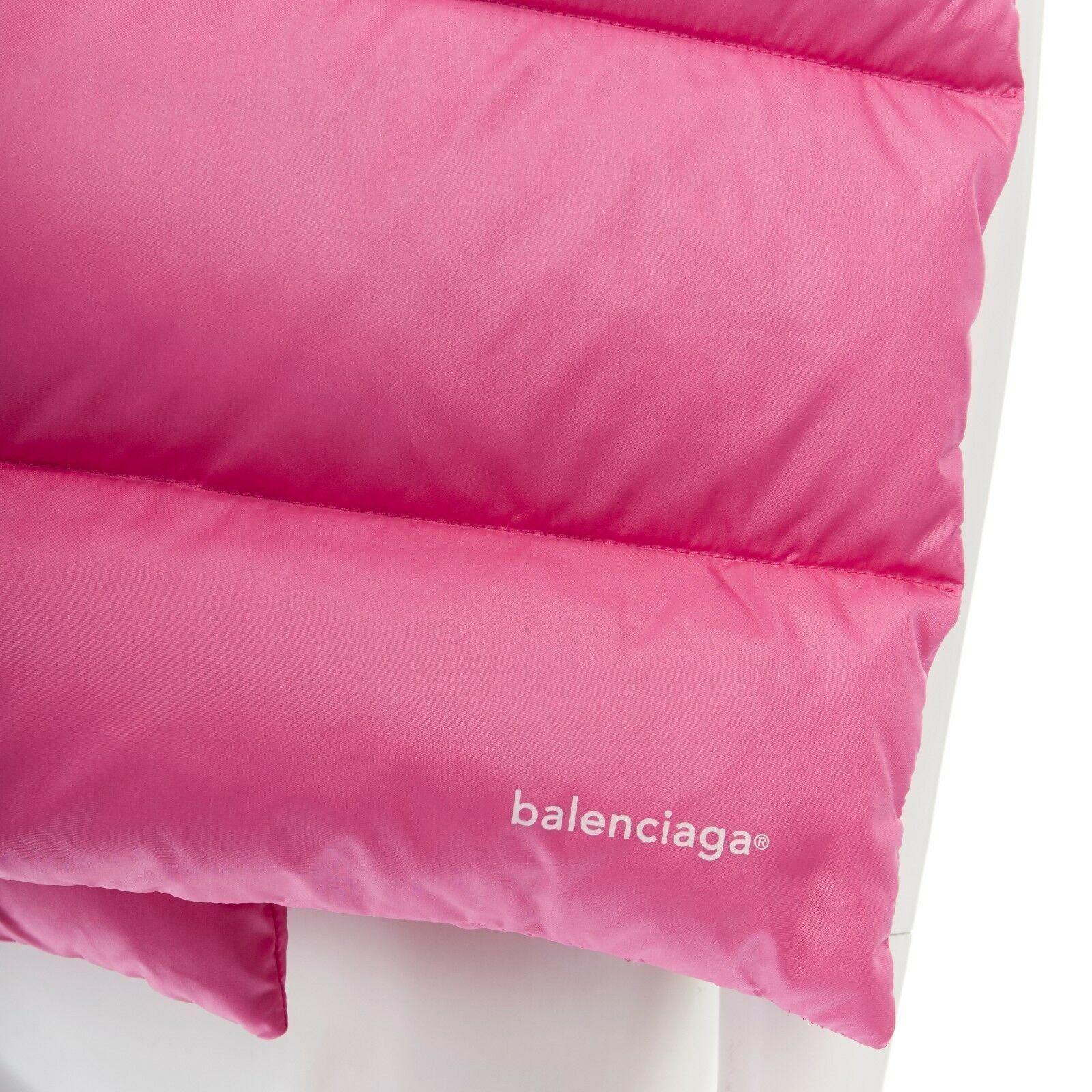 BALENCIAGA DEMNA 2016 pink down filled padded quilted scarf 2