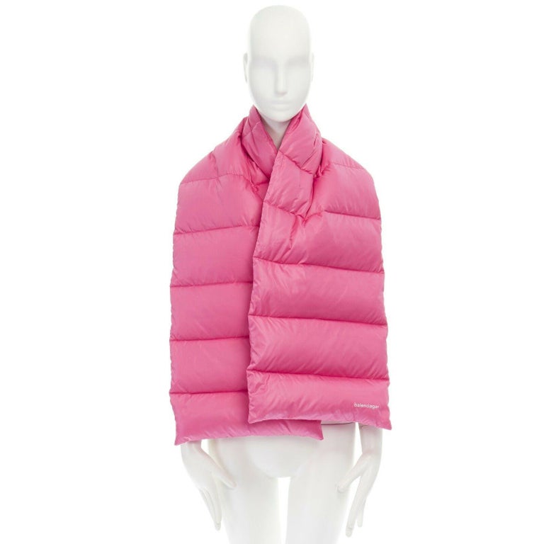 BALENCIAGA DEMNA 2016 pink down filled padded quilted scarf at 1stDibs |  pink balenciaga scarf