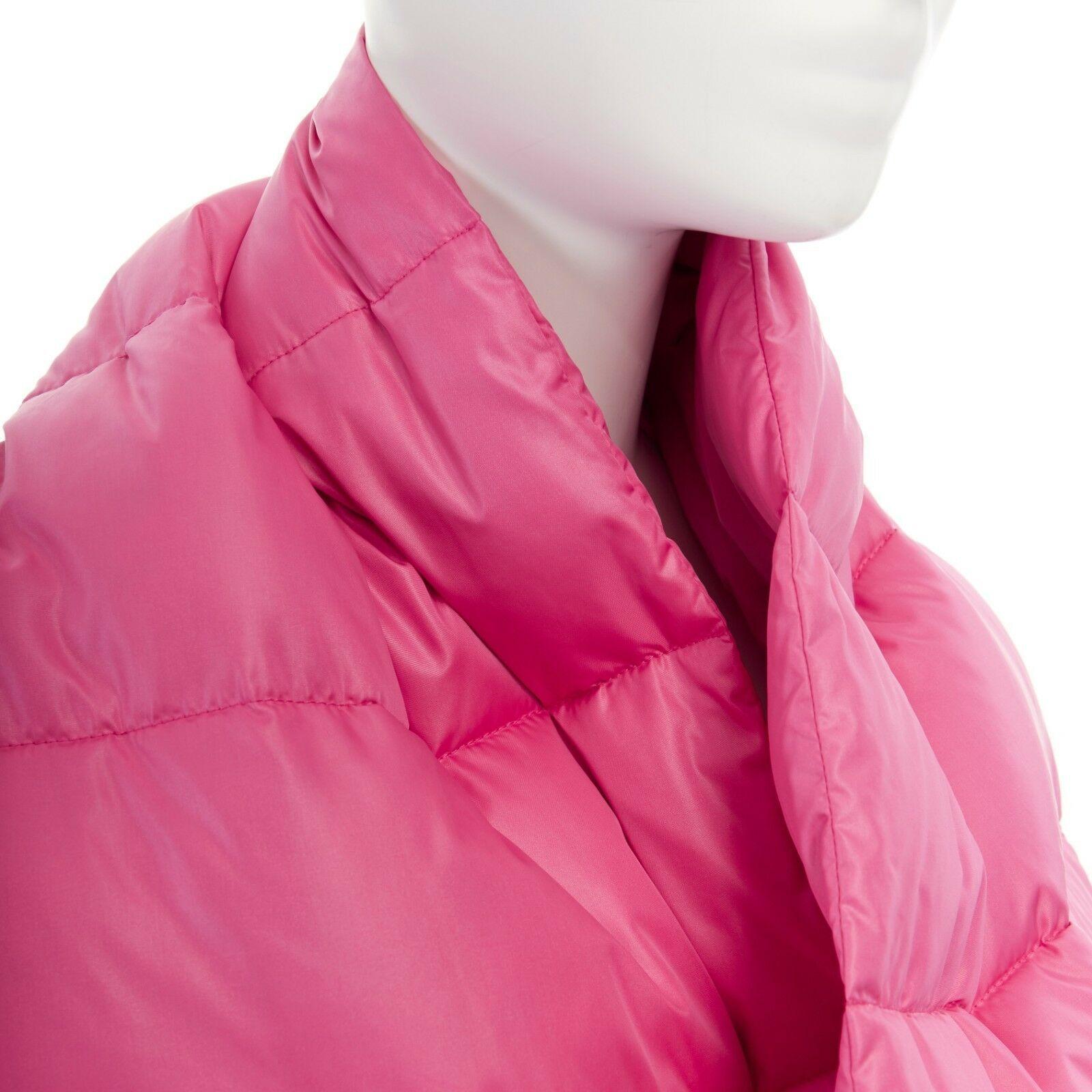 BALENCIAGA DEMNA 2016 pink down filled padded quilted scarf 1