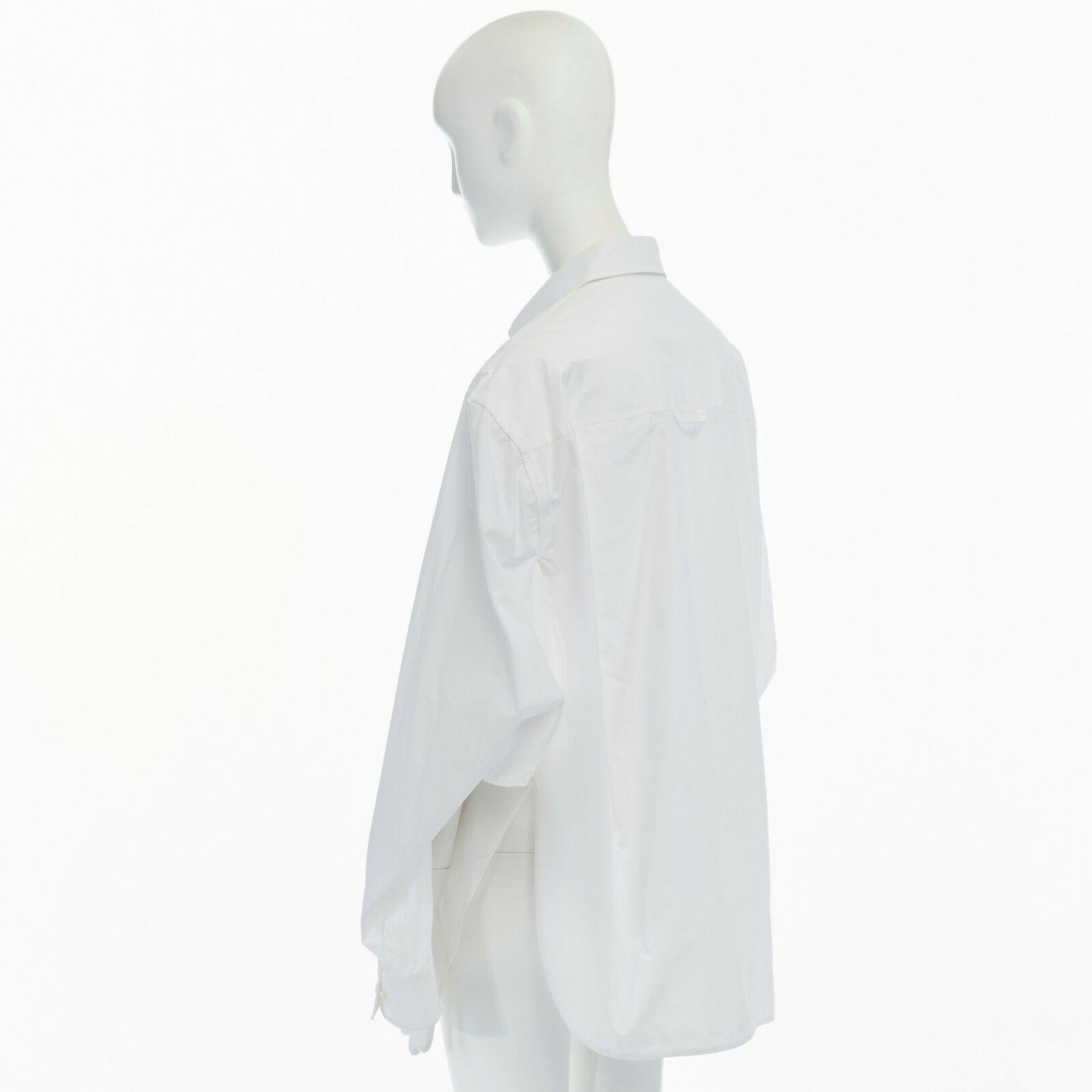 BALENCIAGA DEMNA 2016 white off shoulder underarm cut out shirt FR38 M 3