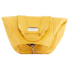 BALENCIAGA DEMNA 2016 yellow transformable origami fold flap front shoulder bag