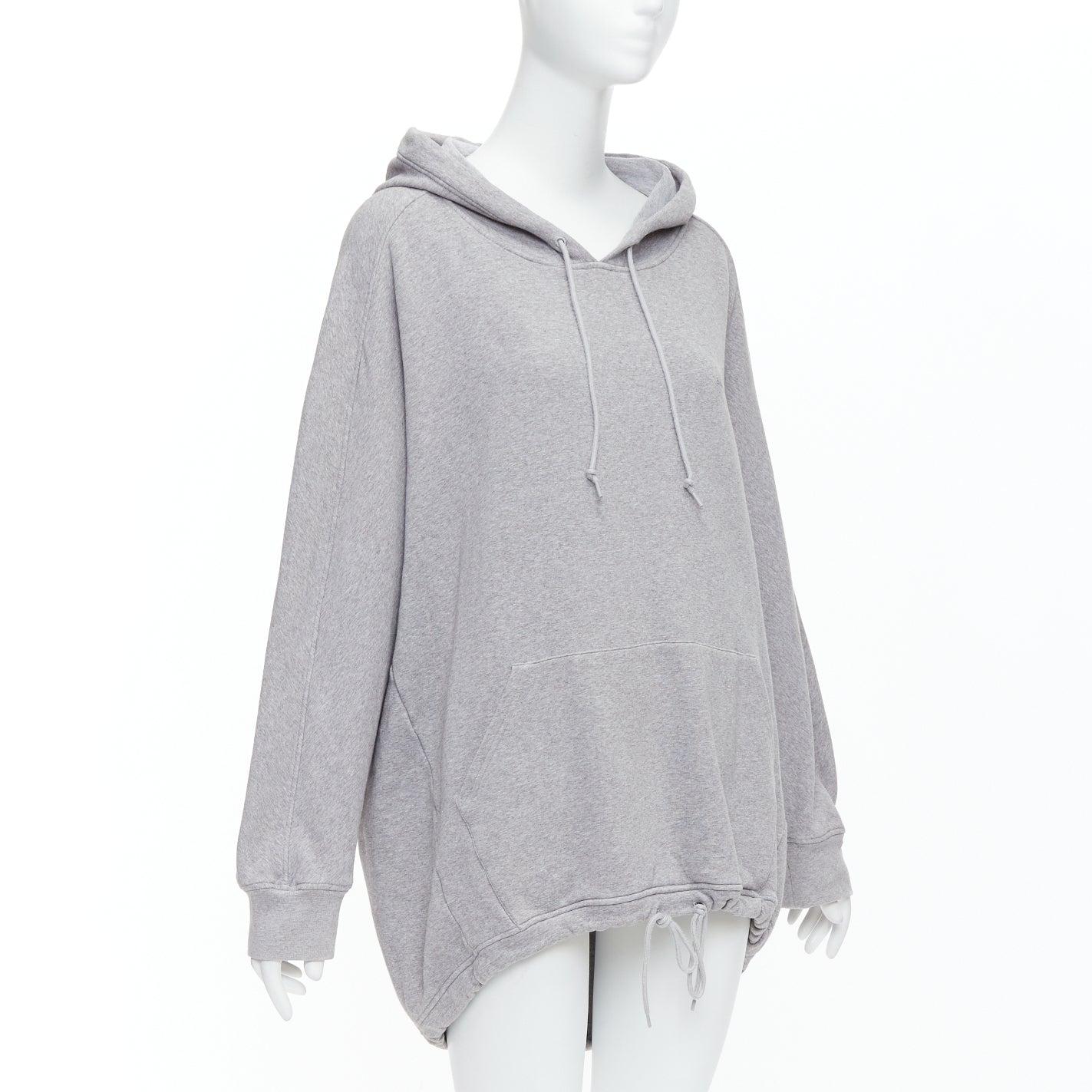 BALENCIAGA Demna 2017 gris algodón logo oversize  capucha cocoon XS Gris en venta