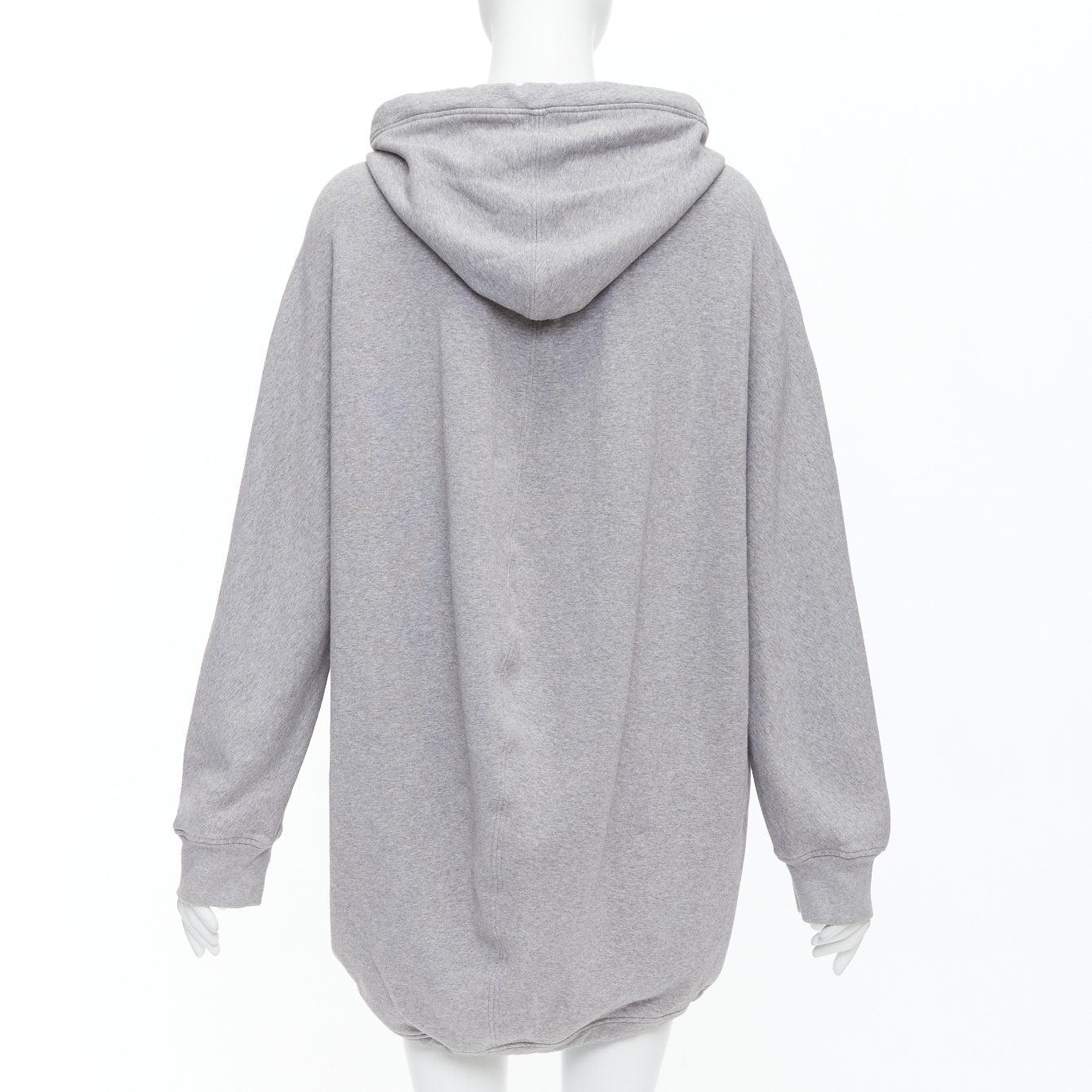 De las mujeres BALENCIAGA Demna 2017 gris algodón logo oversize  capucha cocoon XS en venta