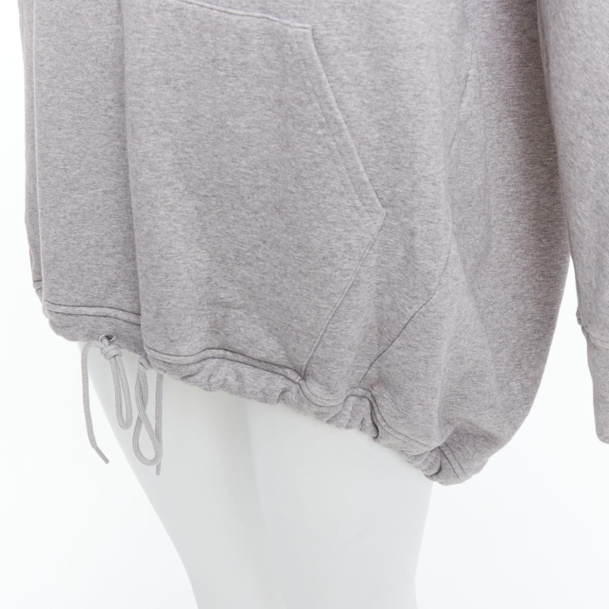 BALENCIAGA Demna 2017 gris algodón logo oversize  capucha cocoon XS en venta 1