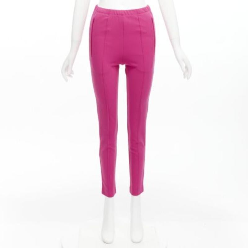 BALENCIAGA Demna 2017 - Pantalon de survêtement rose à poches zippées et à taille haute, FR36 S en vente 5