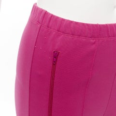 BALENCIAGA Demna 2017 pink zip pockets tapered high waist jogger pants FR36 S