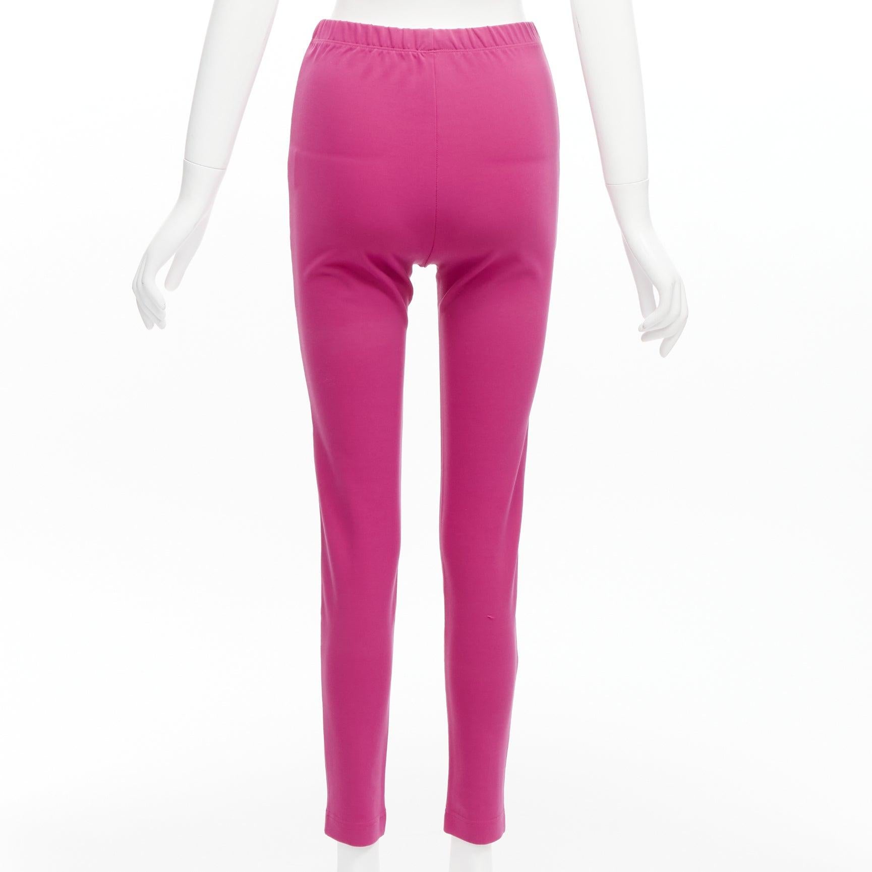 Women's BALENCIAGA Demna 2017 pink zip pockets tapered high waist jogger pants FR36 S For Sale