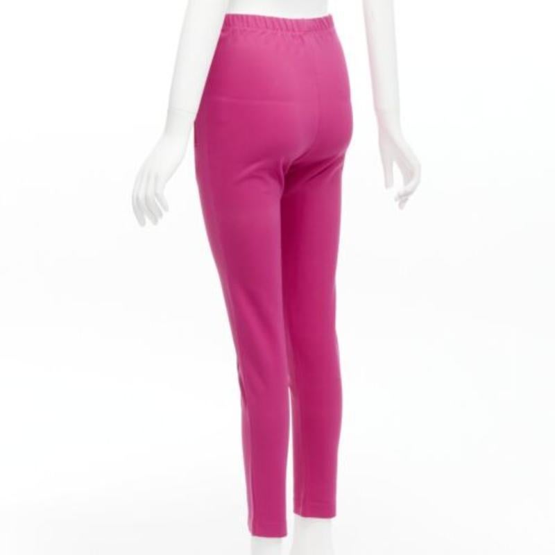BALENCIAGA Demna 2017 - Pantalon de survêtement rose à poches zippées et à taille haute, FR36 S en vente 1